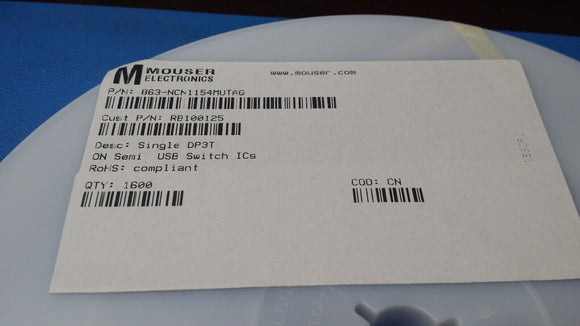 (10 PCS) NCN1154MUTAG Audio, UART, USB Switch IC 2 Channel 12-UQFN (1.7x2) ROHS