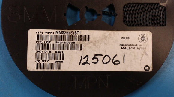 (25 PCS) MMSZ5251BT1 ONSEMI Zener Diode 15 V 500 mW ±5% Surface Mount SOD-123
