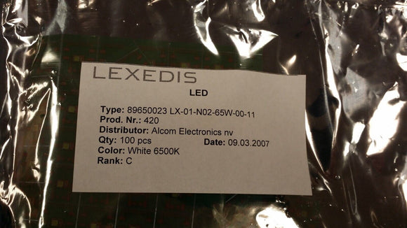 (20pcs) LX-01-N02-65W-00-11 LED White 6500K Lexedis 89650023