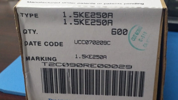 (10 PCS) 1.5KE250A STMICRO TVS DIODE 213VWM 442VC DO201