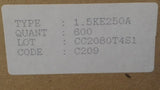 (600 PCS) 1.5KE250A STMICRO TVS DIODE 213VWM 442VC DO201