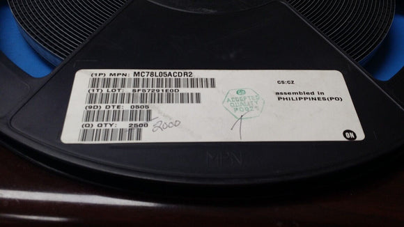 (100 PCS) MC78L05ACDR2 ONSEMI Linear Voltage Regulators 5V 100mA Positive 8-SOIC