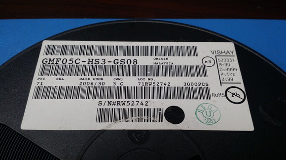 (25 PCS) GMF05C-HS3-GS08 VISHAY TVS DIODE 5VWM 12.5VC LLP75-6A ROHS