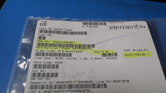 (1PC) TPS54140ADRCT TI Switching Voltage Regulators 3.5-42Vin,1.5A SD Converter