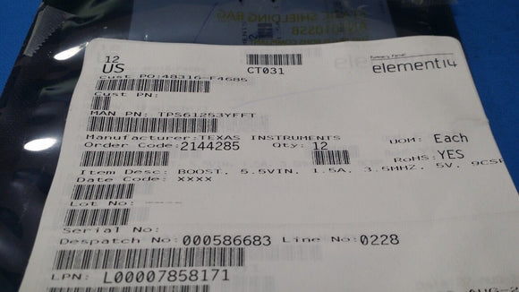 (2 PCS) TPS61253YFFT TI IC REG BOOST 5V 3.9A 9DSBGA ROHS