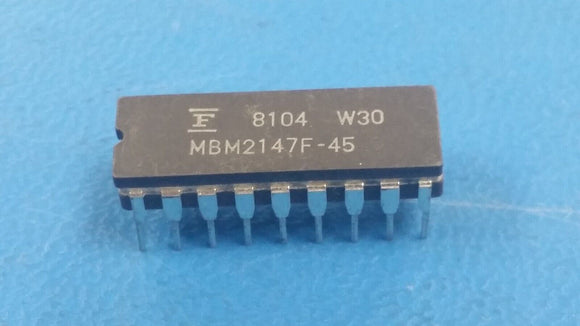 (1 PC) MBM2147-45 FUJITSU IC Standard SRAM, 4KX1, 45ns, MOS, CDIP18