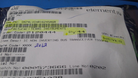 (2 PCS) SN74LVCHR16245AGR TI IC TXRX NON-INVERT 3.6V 48TSSOP