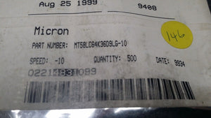 (25 PCS) MT58LC64K36D9LG-10 Cache SRAM, 256KX9, 5ns, CMOS, PQFP100