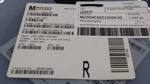 (10 PCS) NLVVHC1GT125DF1G IC BUFFER NON-INVERT 5.5V SC88A ROHS