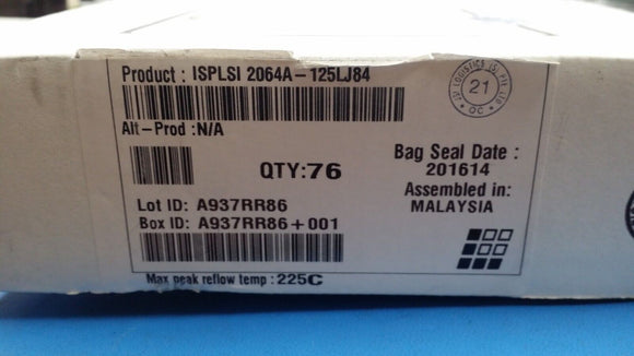 (1 PC) ISPLSI2064A-125LJ84 LATTICE IC CPLD 64MC 7.5NS 84PLCC