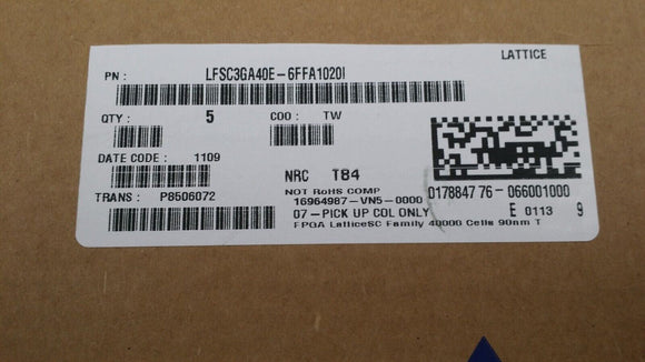 (1 PC) LFSC3GA40E-6FFA1020I LATTICE IC FPGA 562 I/O 1020BGA