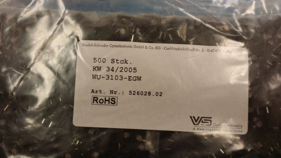 (10pcs) WU-3103-EGW/LF R/A LED WHITE 34KW