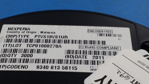 (10 PCS) PTVS18VS1UR,115 NEXPERIA TVS DIODE 18VWM 29.2VC SOD123W ROHS