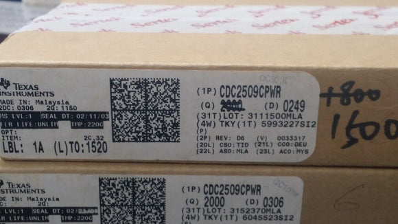 (10 PCS) CDC2509CPWR TI IC 3.3V PLL CLK-DRVR 24-TSSOP