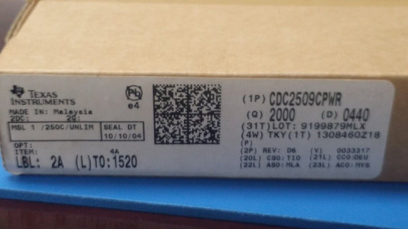(10 PCS) CDC2509CPWR TI IC 3.3V PLL CLK-DRVR 24-TSSOP ROHS
