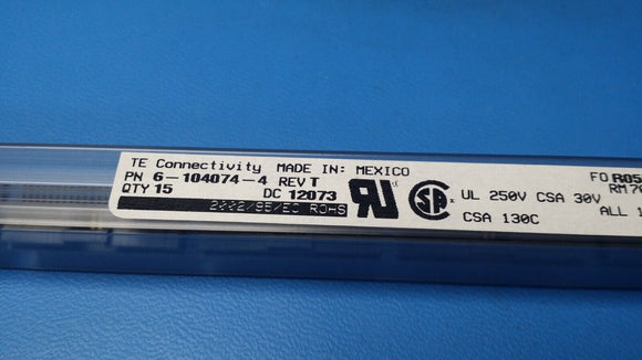(15 PCS) 6-104074-4 TYCO/AMP CONN HEADER R/A 22POS 1.27MM ROHS