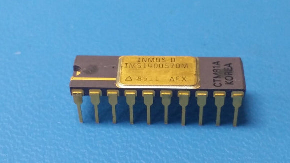 (1 PC) IMS1400S-70, IMS1400S-70M INMOS Standard SRAM, 16KX1, 65ns, NMOS, CDIP20