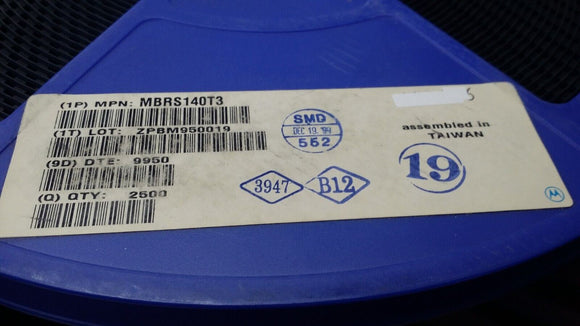 (200 PCS) MBRS140T3 MOT, ON SEMI, DIODE SCHOTTKY 40V 1A SMB