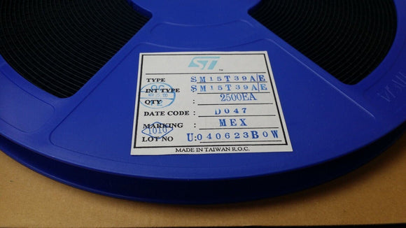 (100 PCS) SM15T39A STMICRO TVS DIODE 33.3VWM 69.7VC SMC