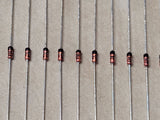 (25 PCS) BZX55B62-TR Vishay DIODE ZENER 62V 500MW DO35 ROHS