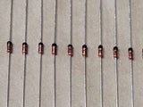 (500 PCS) BZX55B62-TR Vishay DIODE ZENER 62V 500MW DO35 ROHS