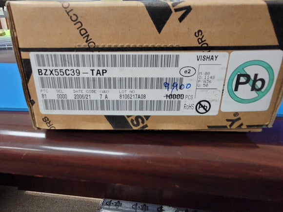 (25 PCS) BZX55C39-TAP VISHAY DIODE ZENER 39V 500MW DO35 ROHS