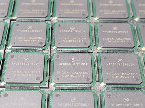 (1 PC) XPC855TCZP50D4 MOT RISC Microprocessor, 32-Bit, 50MHz, CMOS, PBGA357