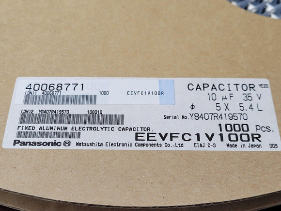 (25 pc)EEV-FC1V100R PANASONIC CAP ALUM 10UF 20% 35V SMD