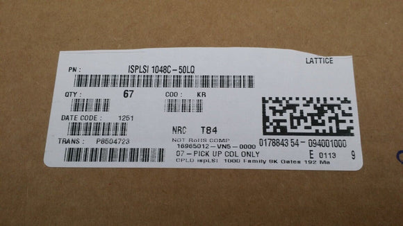 (1PC) ISPLSI1048C-50LQ IC CPLD 192MC 24NS 128QFP