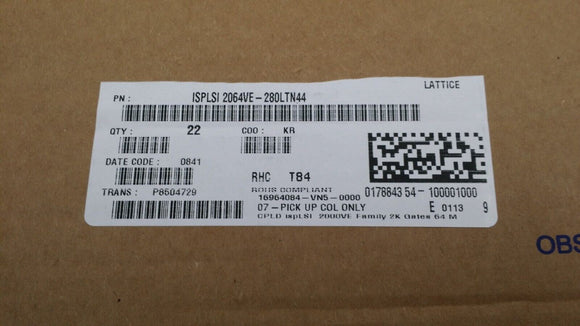 (1PC) ISPLSI2064VE-280LTN44 IC CPLD 64MC 3.5NS 44TQFP