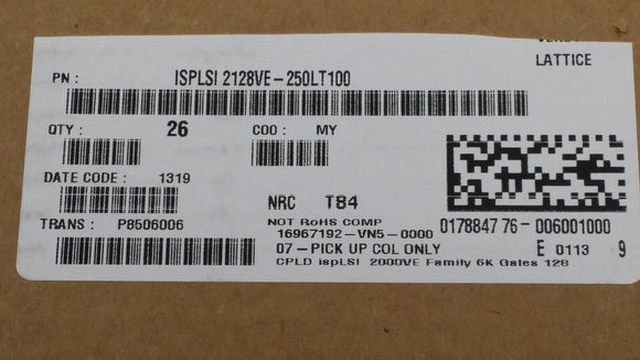 (1PC) ISPLSI2128VE-250LT100 IC CPLD 128MC 4NS 100TQFP