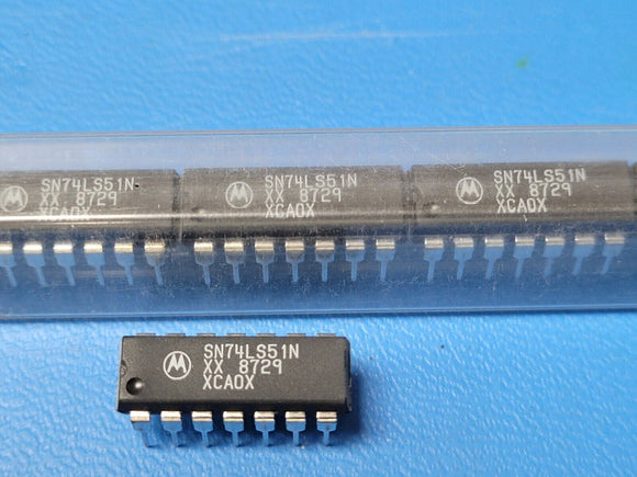 (25 PCS) SN74LS51N Moto IC 2-IN AND-OR-INV GATE 14-DIP