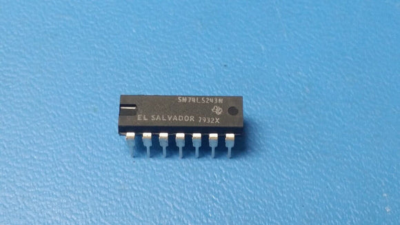 (10PCS) SN74LS243N TI Quad Bus XCVR Single 4-Channel 3-State TTL PDIP14