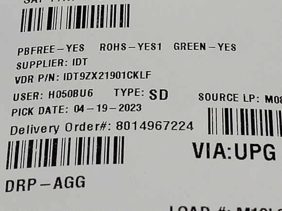 (1 PC) 9ZX21901CKLF IDT IC BUFFER PCIE Z 72VFQFPN ROHS