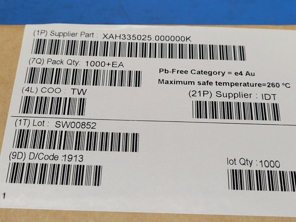 (10PCS) XAH335025.000000K Crystal Clock Oscillator 25MHz Â±50 ppm 6-Pin SMD ROHS