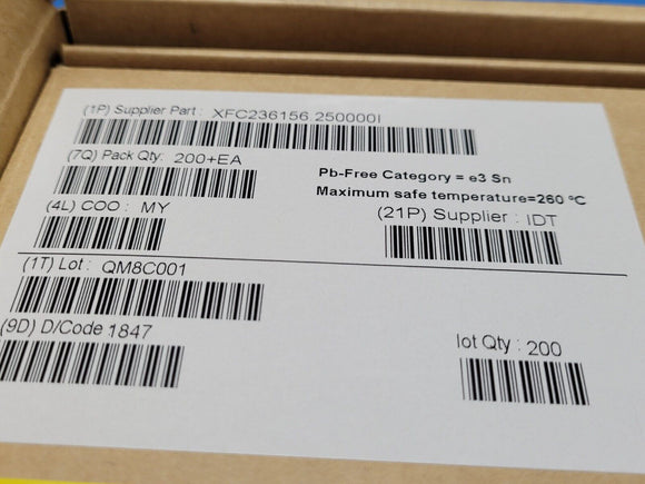 (1 PC) XFC236156.250000I XTAL OCS PROGRAMMABLE XO 156.2500MHZ CML SMD ROHS