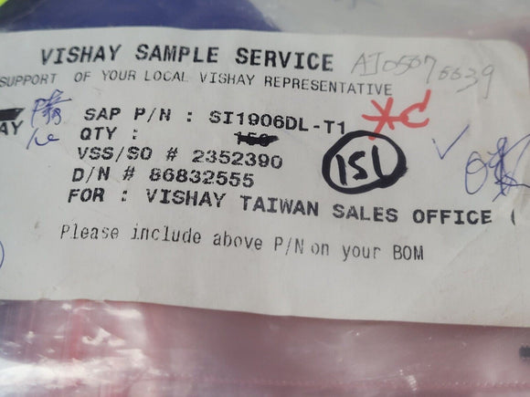 (10 PCS) SI1906DL-T1 SILICONIX MOSFET N-CHANNEL 20V (D-S) SC-70