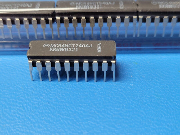 (1 PC) MC54HCT240AJ Bus Driver, 2-Func, 4-Bit, Inverted Output, CMOS, CDIP20