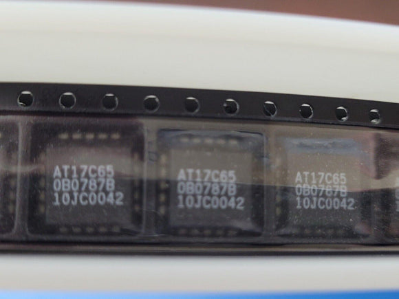 (10 PCS) AT17C65-10JC ATMEL EEPROM Memory 64KX1 50ns Serial CMOS PLCC20