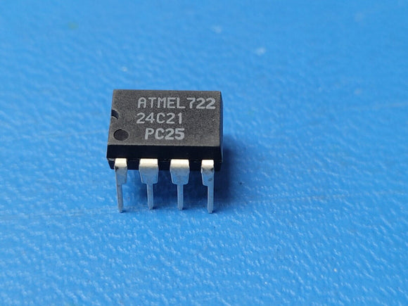 (10 PCS) AT24C21-10PC-2.5 ATMEL EEPROM Memory IC 1Kbit I²C 100 kHz 3.5 µs 8-PDIP