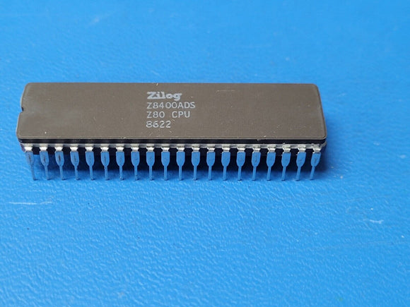 (1 PC) ZILOG Z8400ADS Z80 CPU Microprocessor, 8-Bit, 4MHz, NMOS, CDIP40