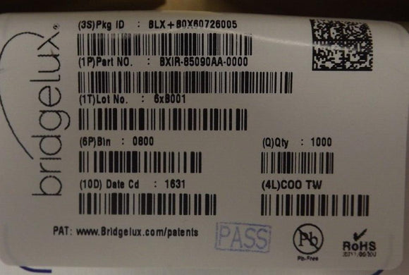 (1000PCS) BXIR-85090AA-0000 Infrared Emitter 850nm 385mW Circular Top Mount2-Pin