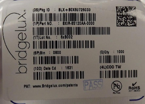(1000PCS) BXIR-85120AA-0000 Infrared Emitter 850nm 1.9V 1.5A 270mW/sr @ 1A