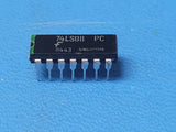 (5 PCS) 74LS08N SIG, MOT, FSC IC GATE AND 4CH 2-INP 14-DIP