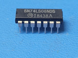 (5 PCS) 74LS08N SIG, MOT, FSC IC GATE AND 4CH 2-INP 14-DIP