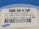 (4000PCS) CL10C4R7CB8ANNC 50V, +Tol, 5.3191% -Tol, C0G, -/+30ppm/Cel TC, 4.7pF