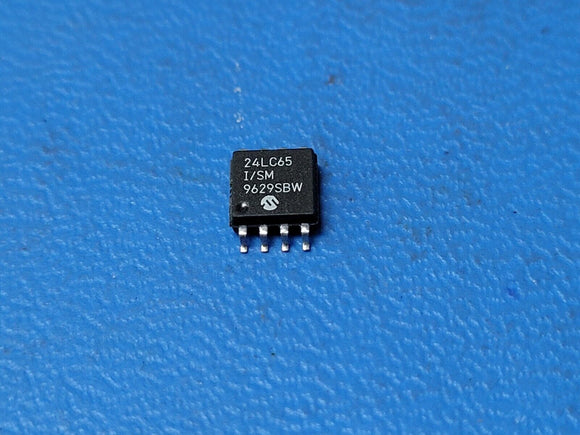 (2 PCS) 24LC65-I/SM EEPROM Memory IC 64Kbit I²C 400 kHz 900 ns 8-SOIJ