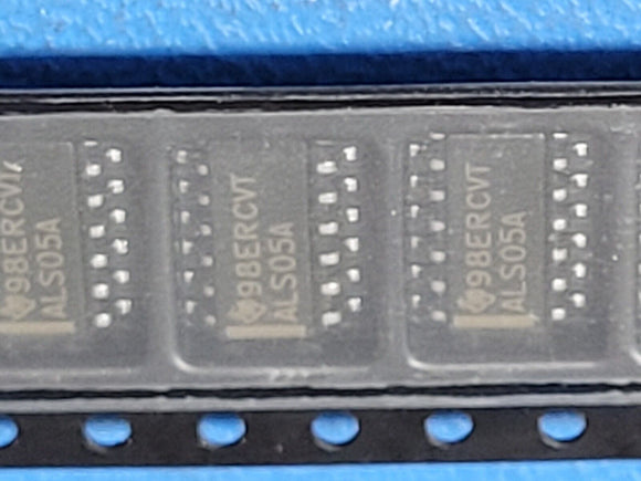 (10 PCS) SN74ALS05ADR TI Inverter IC 6 Channel Open Collector 14-SOIC