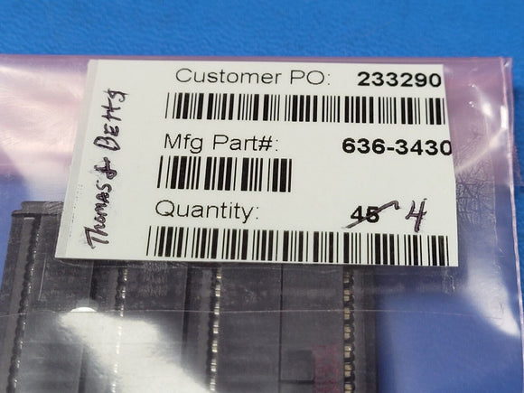 (1 pc) 636-3430 T&B Female Socket Connector - 34 Position - Socket