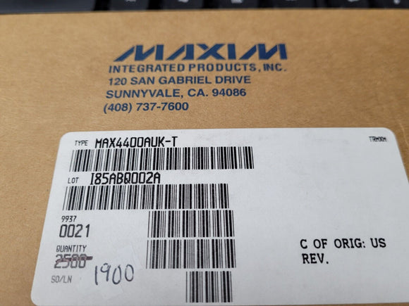 (10) MAX4400AUK-T MAXIM General Purpose Amplifier 1 Circuit Rail-to-Rail SOT23-5